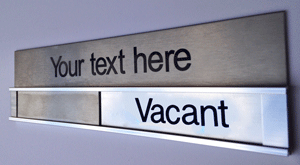 DV5104: Custom door sign with slider (occupied/vacant)