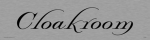 DV808: cloakroom - door sign