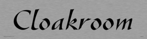 DV819: cloakroom - door sign