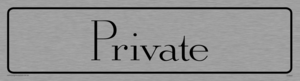 DV844: private - door sign