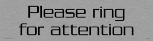 DV858: please ring for attention - door sign