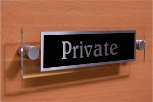 DV1076: private - door sign