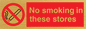 PS11: no smoking in these stores - safety sign