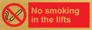 PS12: no smoking in the lifts - safety sign