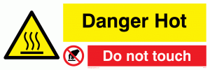 WK131: danger hot do not touch