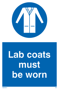 MP1333: Lab Coats Must Be Worn Sign