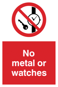 PV1362: No metal or watches