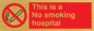 PS13: this is a no smoking hospital - safety sign