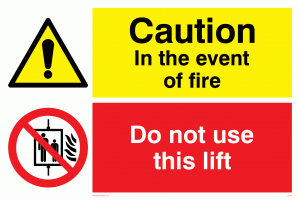 CV140: Event of fire do not use lift
