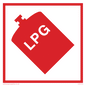 LN1412: LPG Label For Caravans & Motorhomes