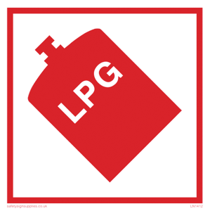 LN1412: LPG Label For Caravans & Motorhomes