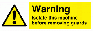 WV141: Isolate machine before guards
