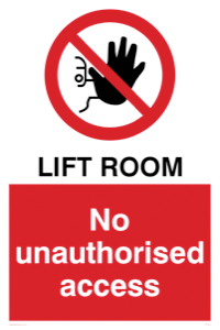 PA1442: Lift room. No unauthorised access