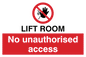 PA1442: Lift room. No unauthorised access