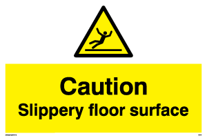 WV144: caution slippery floor surface