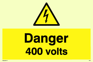 WE1457: Danger 400 volts