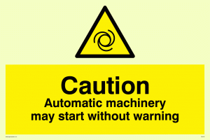 WM148: Automatic machinery may start