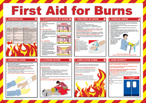 HS1603: First Aid for Burns Poster