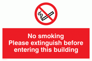 PS18: No smoking extinguish