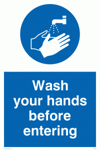 MH199: wash your hands before entering