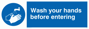 MH199: wash your hands before entering