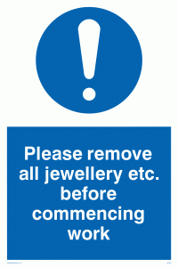 MH200: Remove all jewellery for work