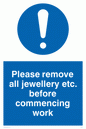 MH200: Remove all jewellery for work