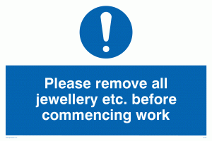 MH200: Remove all jewellery for work