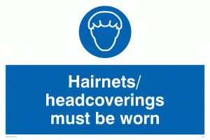 MH204: hairnets/headcoverings must be worn