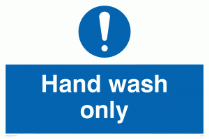MH205: hand wash only