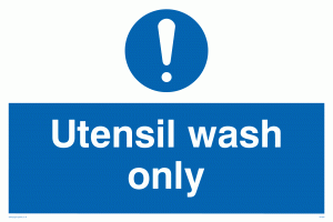 MH206: utensil wash only
