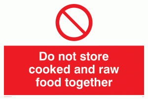 PH208: do not store cooked and raw food together