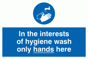 MH209: Wash only hands here