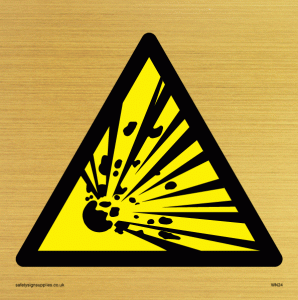 WN24: explosive material warning symbol only