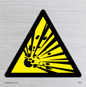 WN24: explosive material warning symbol only