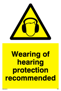 WP278: wearing of hearing protection recommended