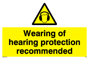 WP278: wearing of hearing protection recommended