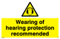 WP278: wearing of hearing protection recommended
