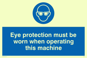 MP280: Eye protection this machine