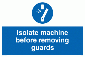 MM295: isolate machine before removing guards