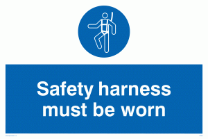 MP298: safety harness must be worn