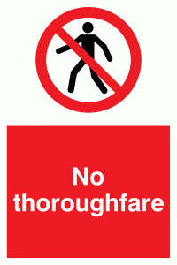 PA29: no thoroughfare - safety sign