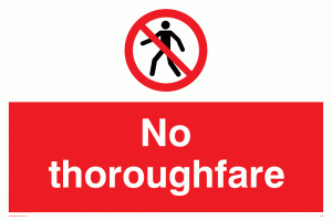 PA29: no thoroughfare - safety sign