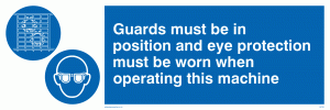 MP301: Guards & eye protection needed