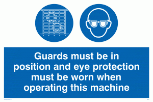 MP301: Guards & eye protection needed