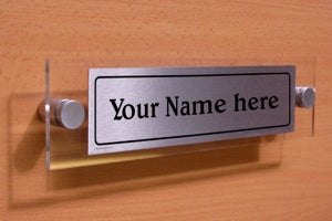 DV3043: Custom Door Sign With Belwe Medium Font and Border