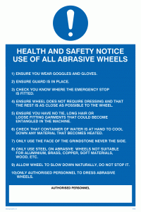 MP306: h&s notice use of all abrasive wheels