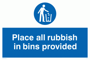 MV311: place all rubbish in bins provided