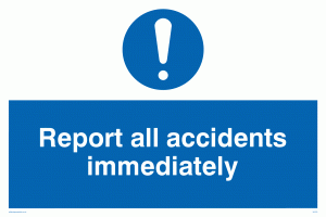 MV313: report all accidents immediately
