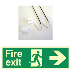 SB430: Fire Exit Right Sign